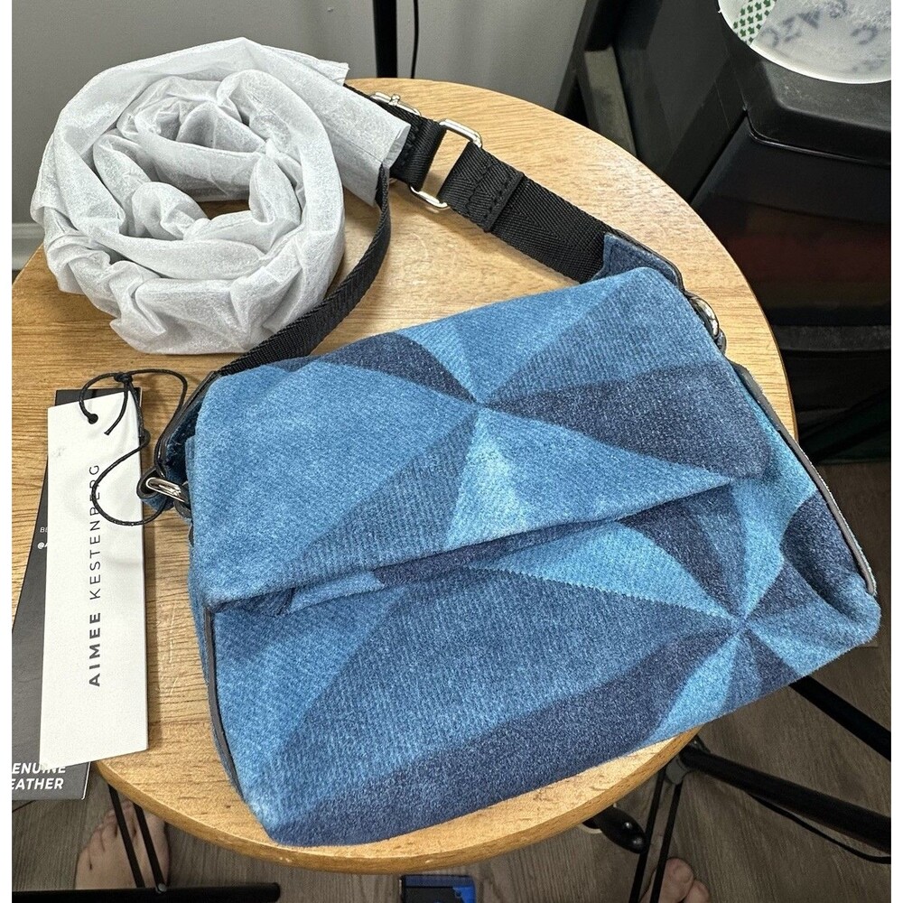 Aimee Kestenberg Broadway Mini Cossbody Purse Denim Patchwork Suede NWT